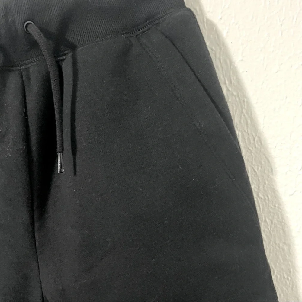 Gap Kids Boys Black Small (6-7) Sherpa-Lined Joggers Pockets Drawstring EUC Soft